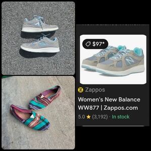 New Balance 877 V1 + TOMS Alpargata Slip-On  - Women sz 11 Lot